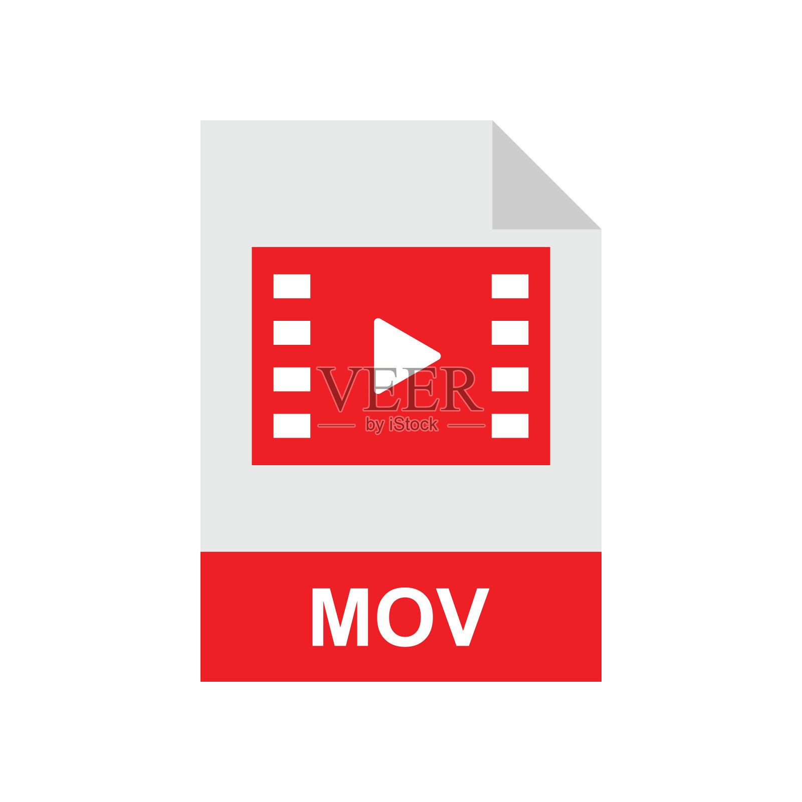 MOV格式文件插画图片素材