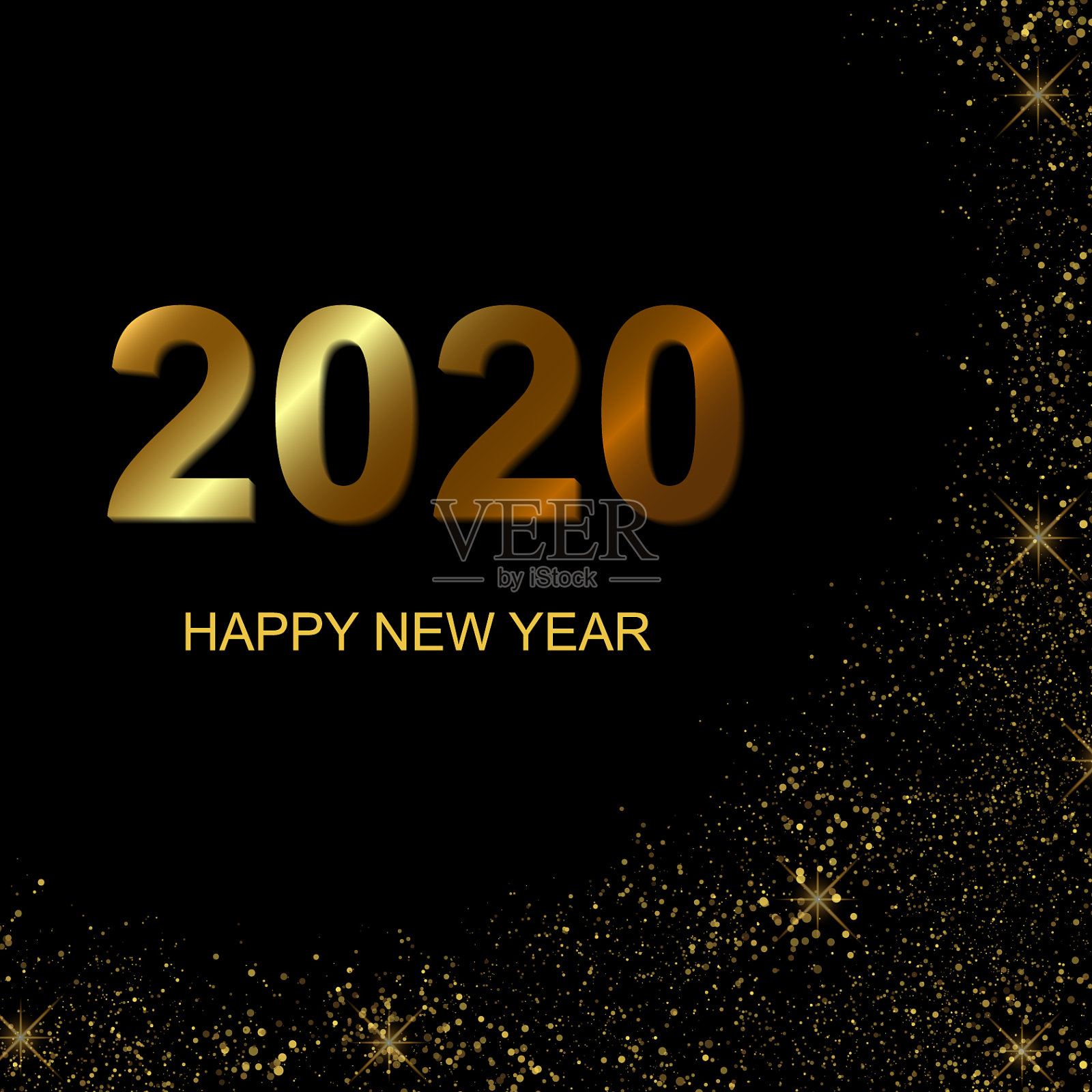 2020年新年背景插画图片素材