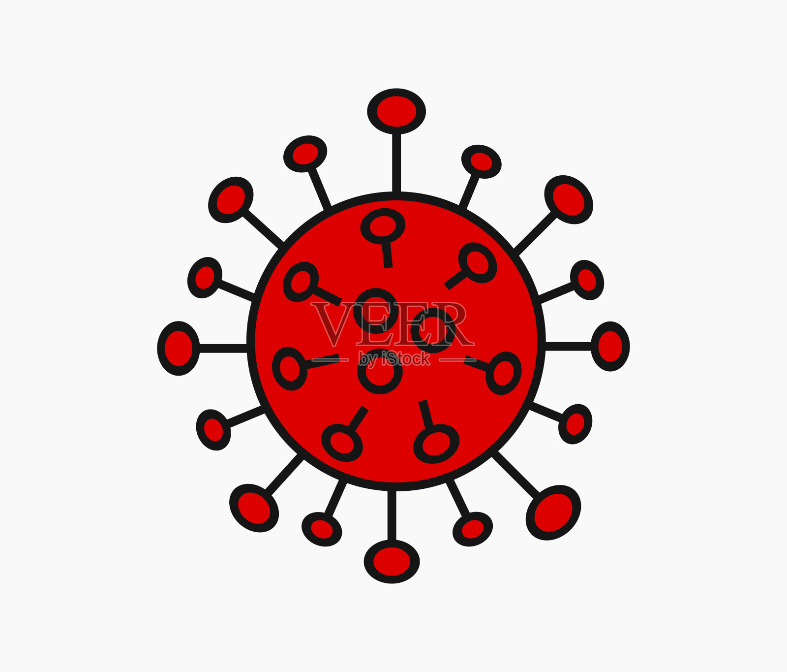 冠状病毒病毒的象征。插画图片素材