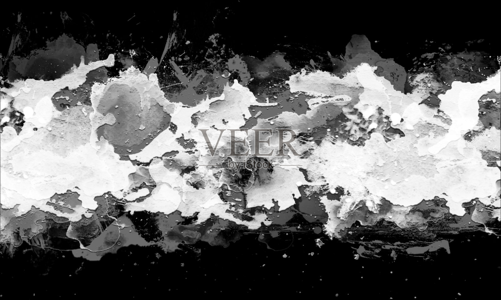 背景纹理在黑色vintage grunge设计，旧的邋遢的心疼水彩颜料污渍和斑点，抽象的黑色和白色的背景照片摄影图片