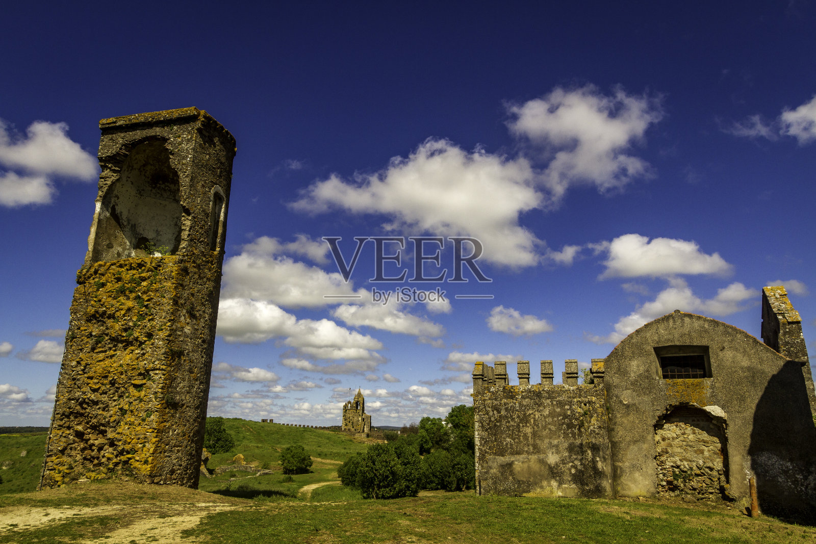Montemor-o-Novo城堡遗址，葡萄牙照片摄影图片
