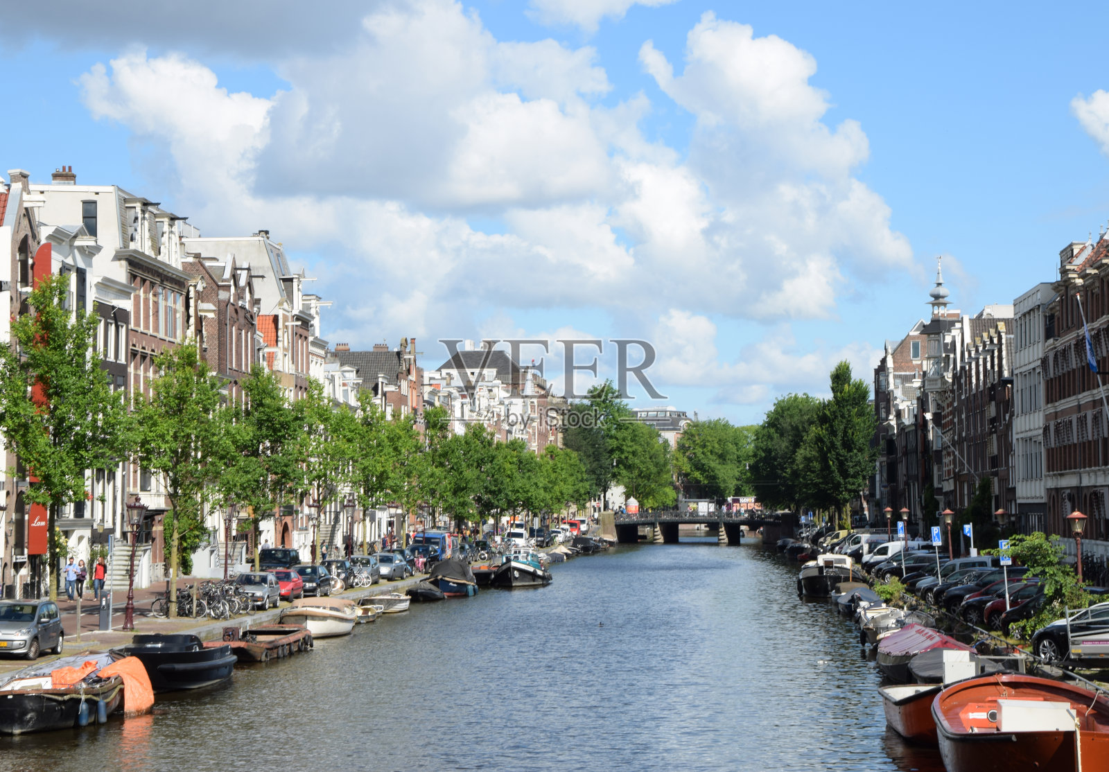 在阿姆斯特丹的运河照片摄影图片
