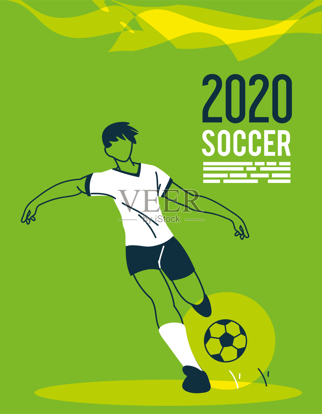 Soccer player man with ball vector design设计模板素材