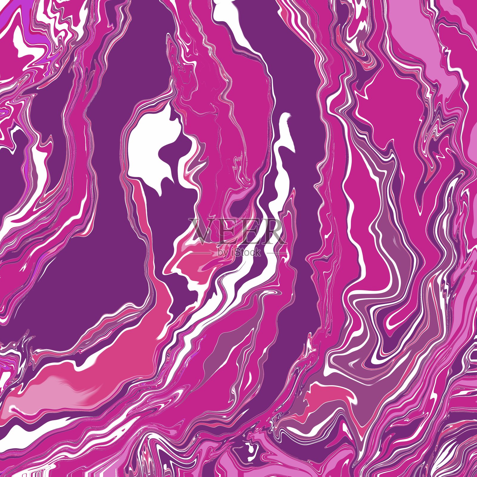 抽象的波浪液体形状在粉红色，紫色和白色色调的颜色背景插画图片素材