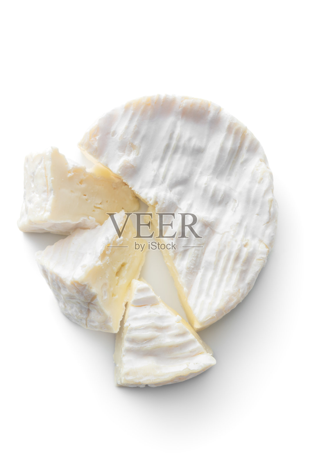奶酪:白色背景上孤立的卡门贝尔奶酪照片摄影图片