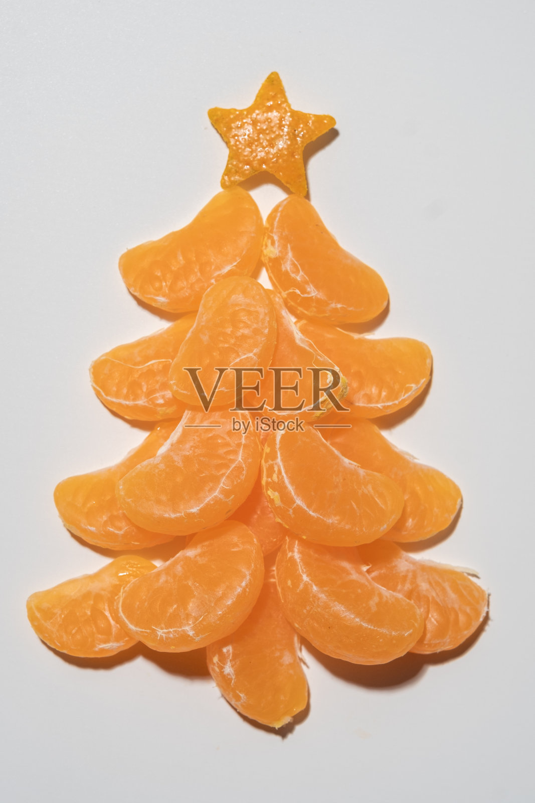 橘子的圣诞树照片摄影图片