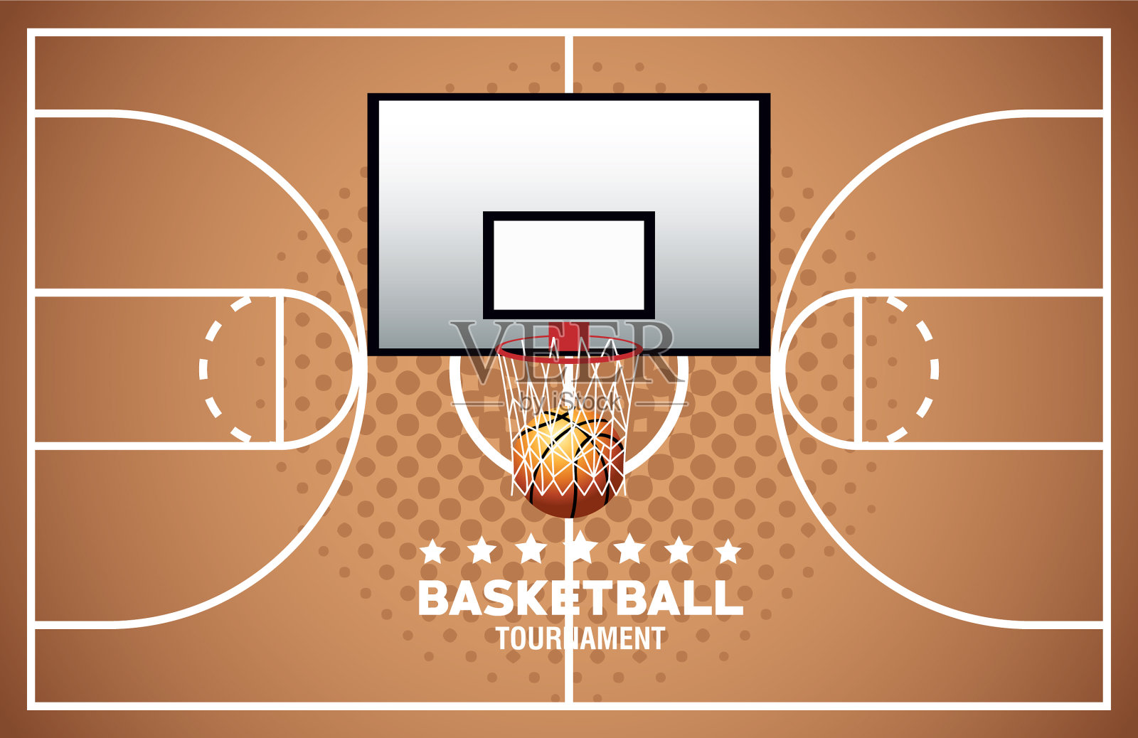 篮球运动海报，里面有气球和篮子设计模板素材