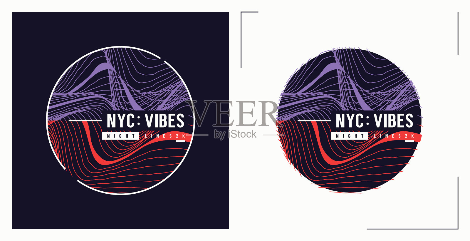 纽约氛围t恤抽象设计海报设计模板素材
