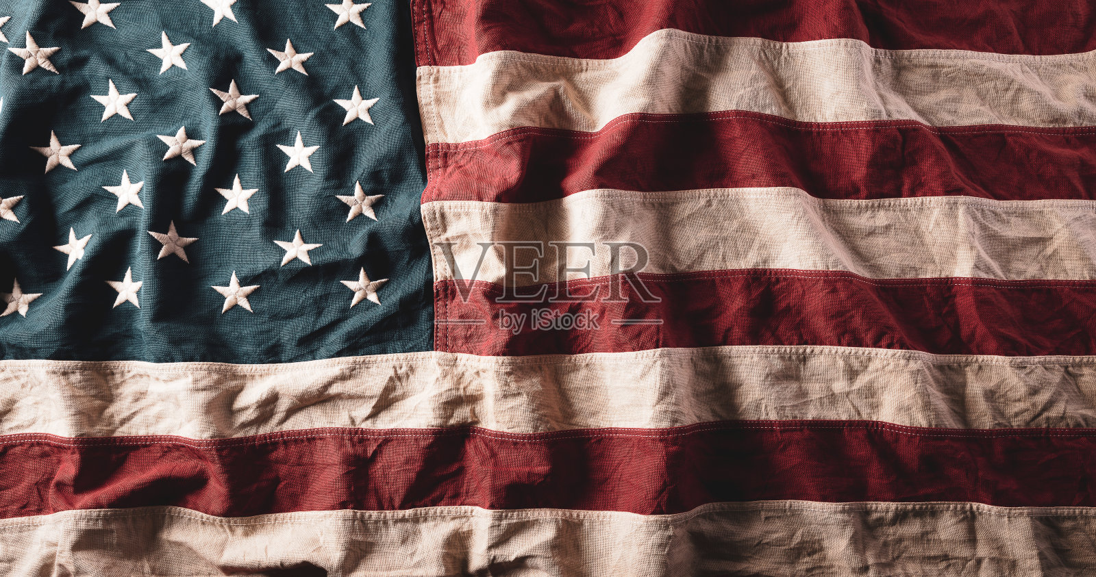 快乐的阵亡将士纪念日概念从美国国旗的背景。照片摄影图片