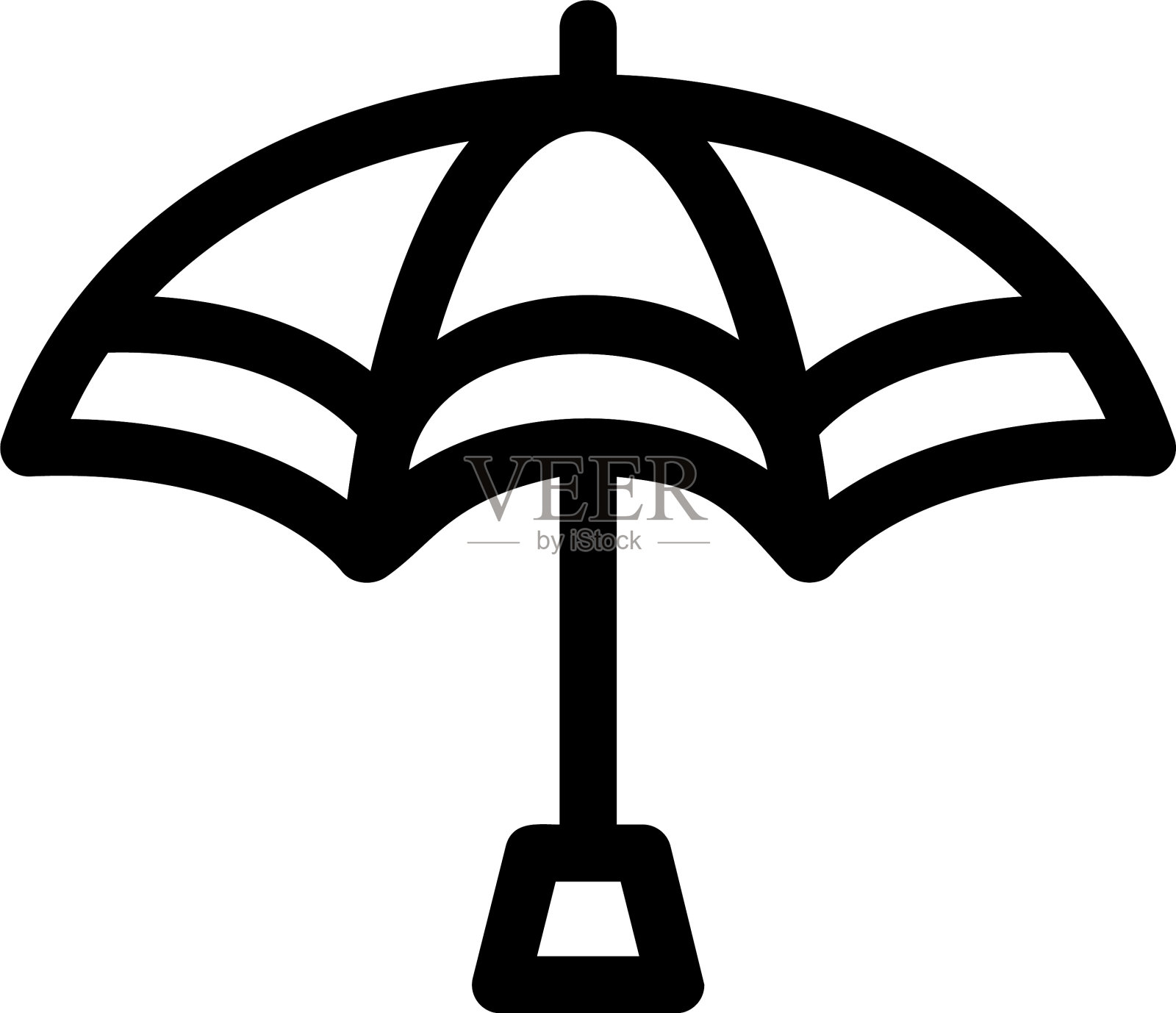 打开的雨伞 — 标志或象形图的矢量黑色剪影 雨伞 — 符号或图标 向量例证 - 插画 包括有 è¦†ç›, å¼€å¼: 184754749