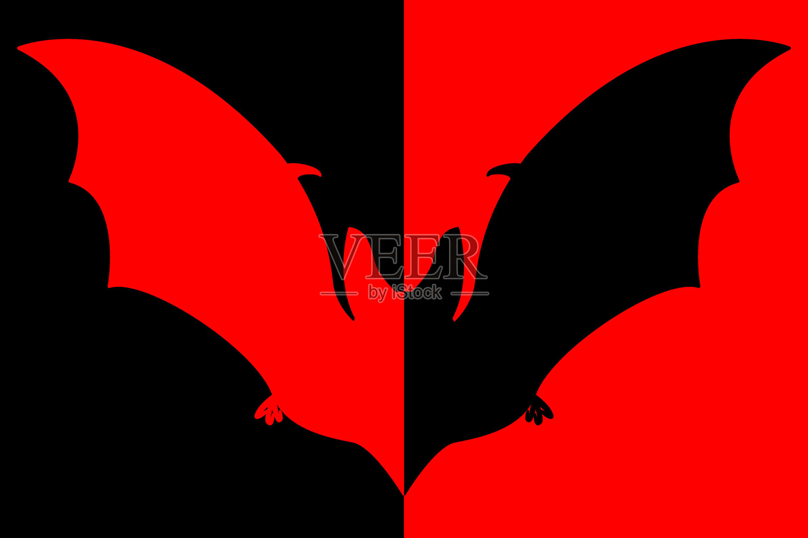 抽象的蝙蝠轮廓插画图片素材