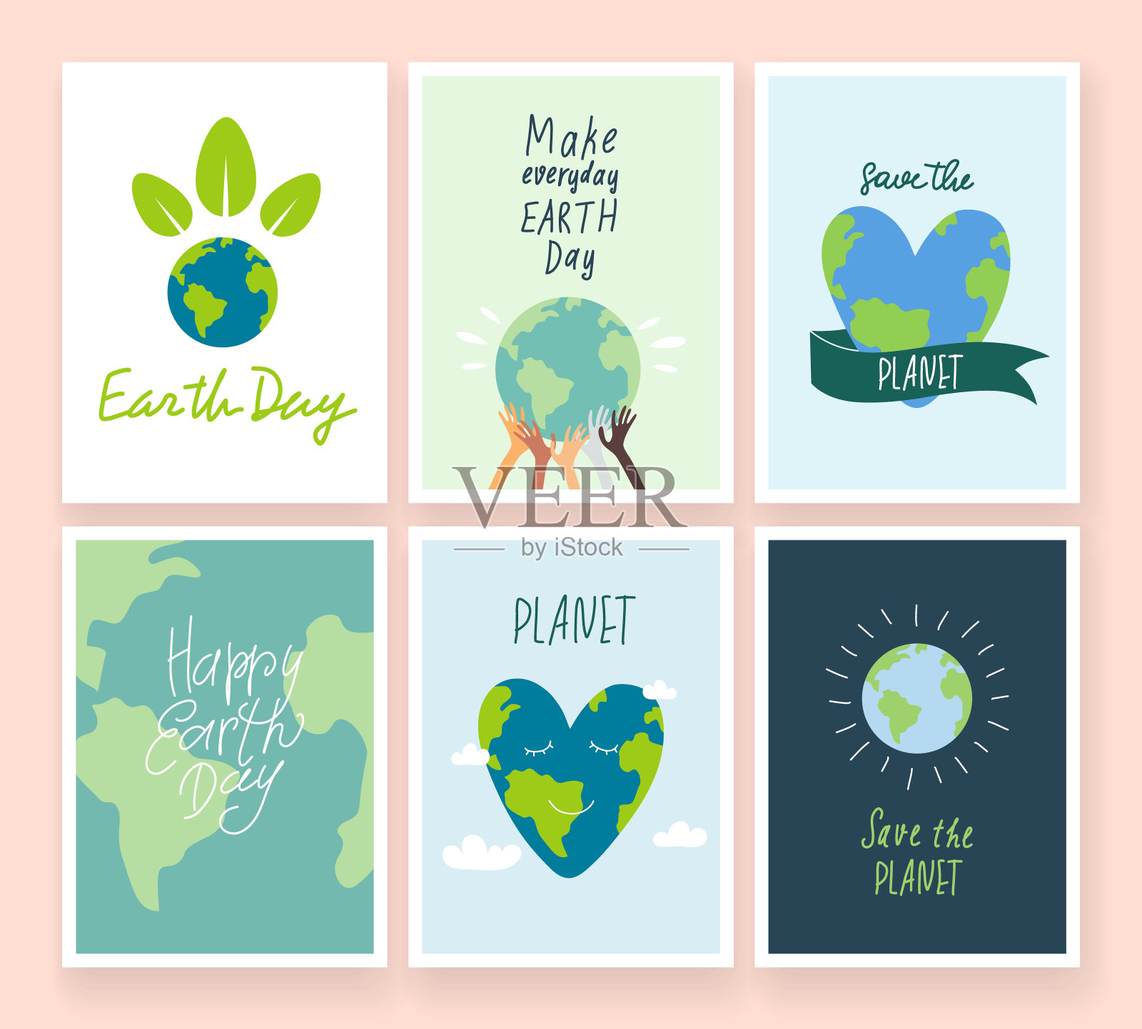“地球日”快乐!插画图片素材