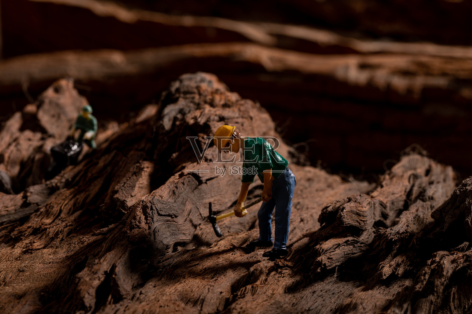 矿工玩具人偶模型照片摄影图片