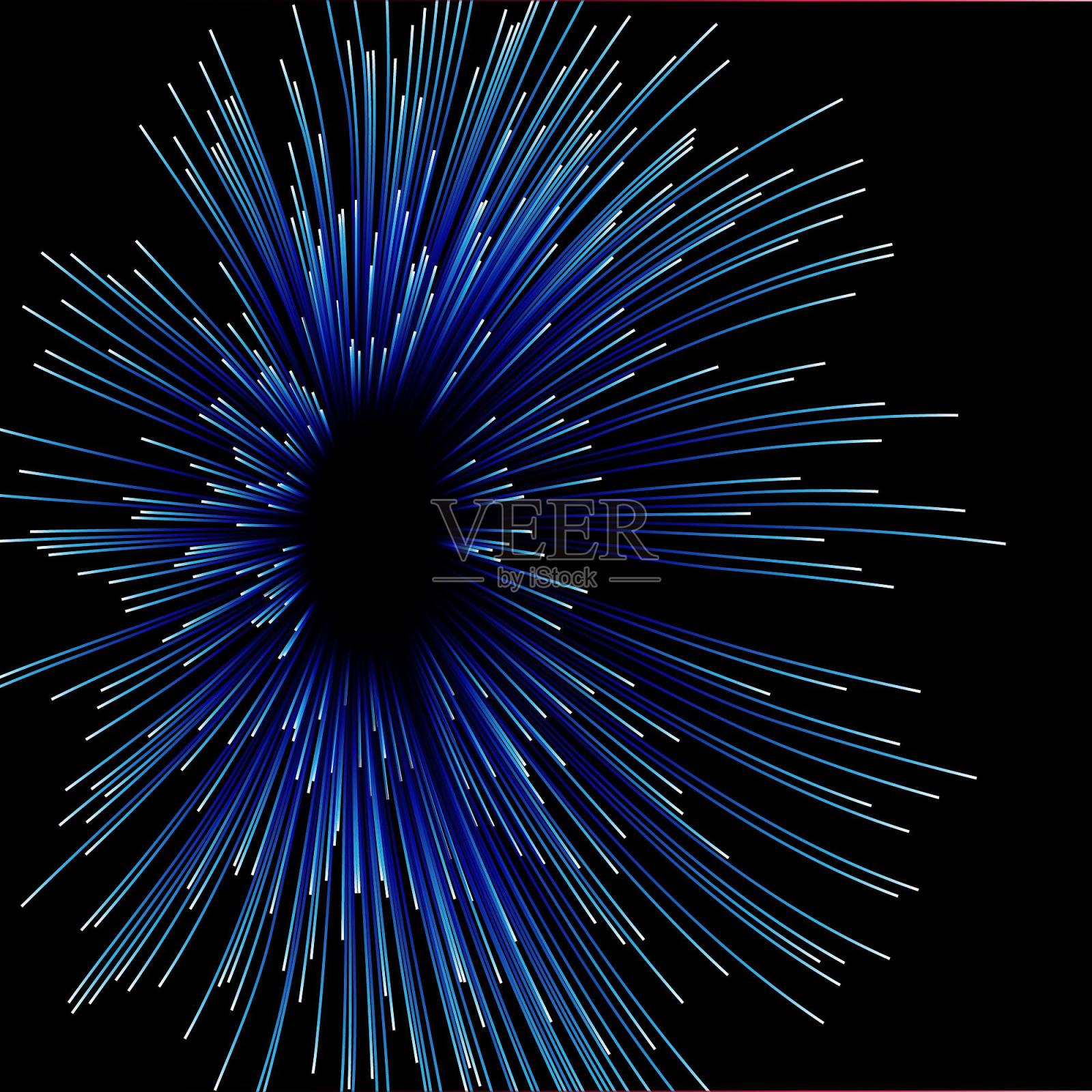 元宇宙放射3D爆炸线设计元素图片