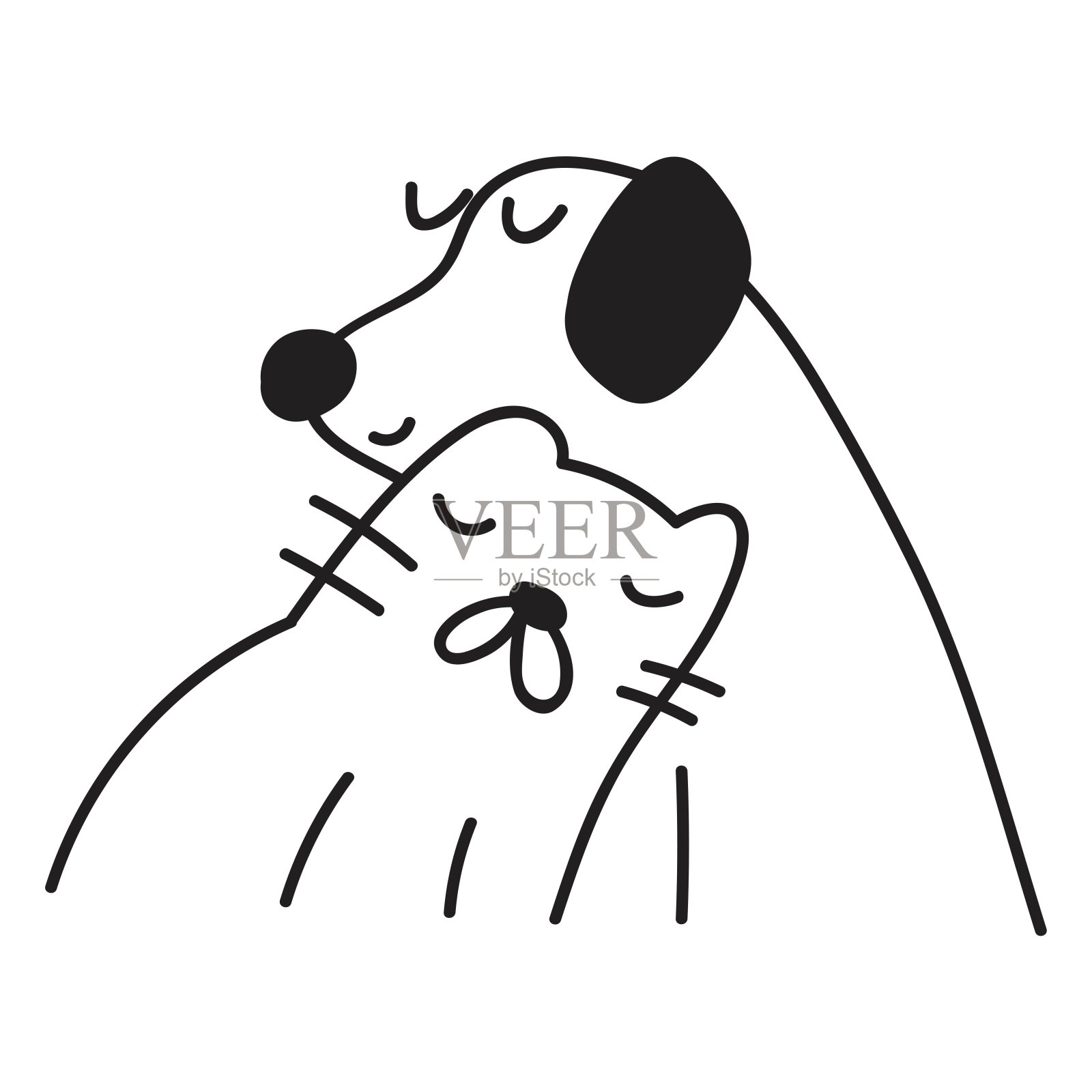 愉快的猫和狗友谊 最好的朋友的动画片例证 向量例证. 插画 包括有 敬慕, 哺乳动物, 喜悦, 可笑, 艺术 - 68796146