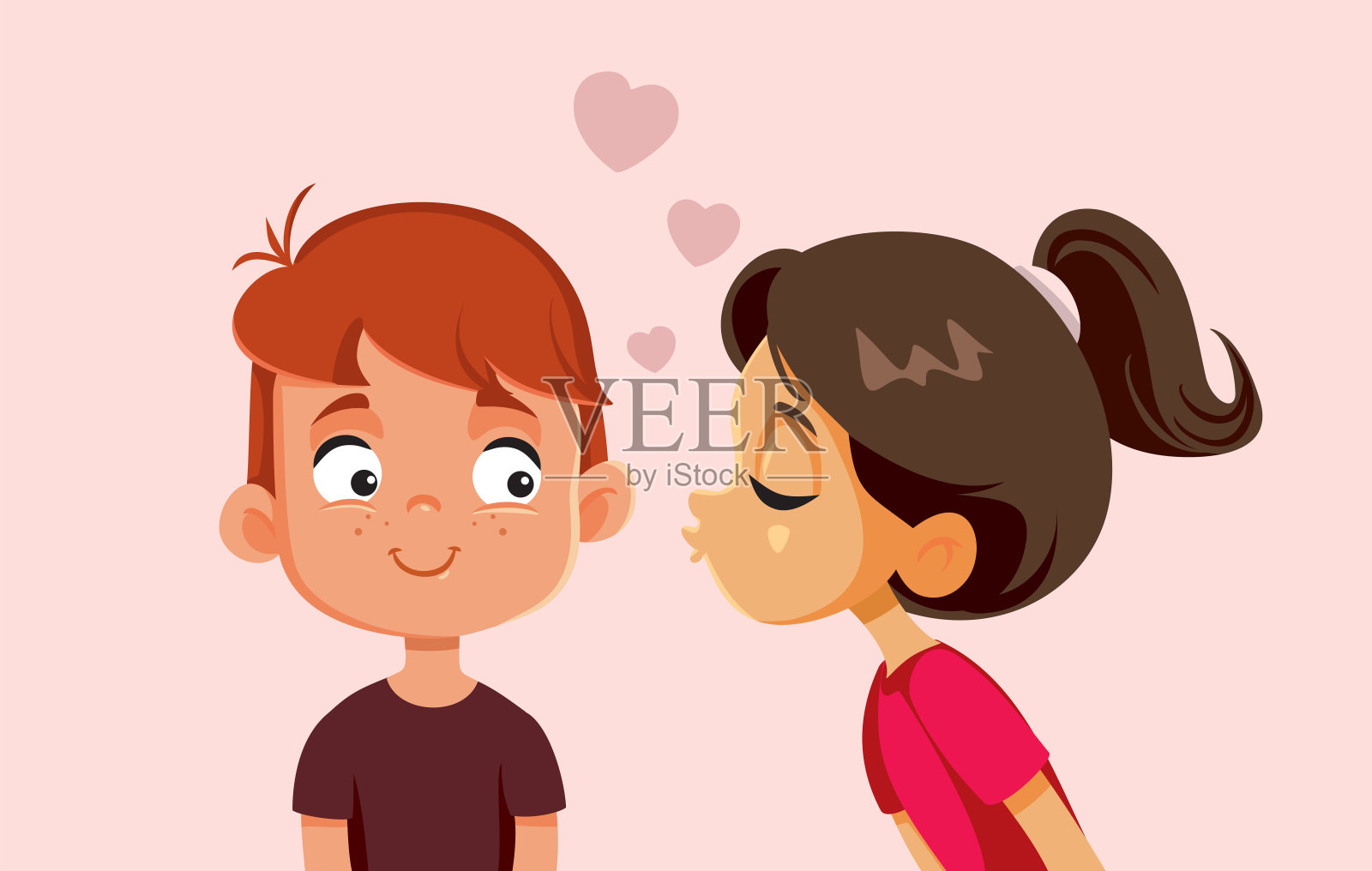 互相亲吻的可爱卡通恋人设计图__卡通设计_广告设计_设计图库_昵图网nipic.com