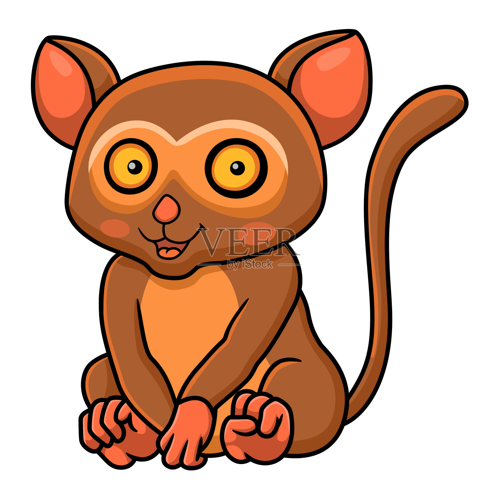 可爱带眼镜的猴子插画图片素材-编号40014128-图行天下