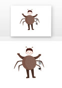 万圣节蜘蛛儿童元素符号图片