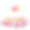 图标甜卡通蛋糕与掼奶油，樱桃，蓝莓和浆果。为生日请客。素材图片