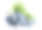 蓝色伊莎贝拉葡萄与绿色的叶子，手绘水彩水平插图孤立在白色的背景素材图片