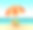 夏季海滩海度假矢量彩色插图。素材图片