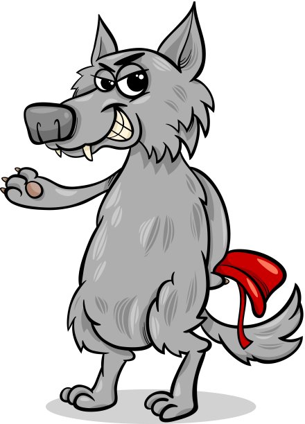 大灰狼卡通形象图片