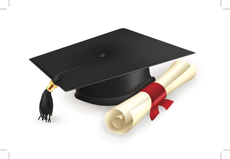 毕业帽及毕业证书图片下载